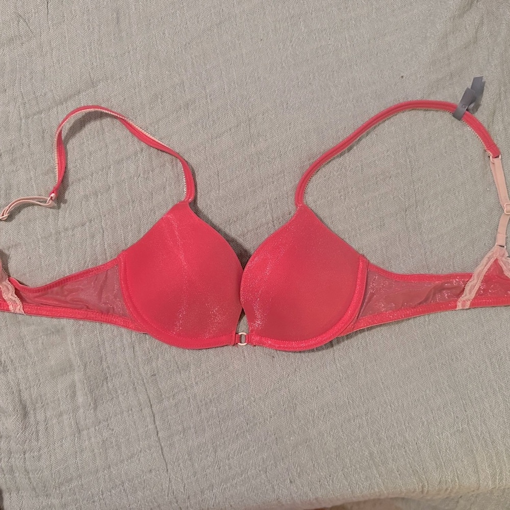 Shimmery Hot Pink Aerie “Charley” Bra 34A